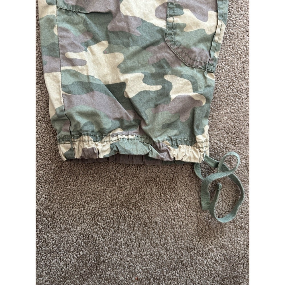 Vintage Y2K Cherokee Children's Cargo Pants Size 12 Camo W Embroidered Flowers - Picture 5 of 8